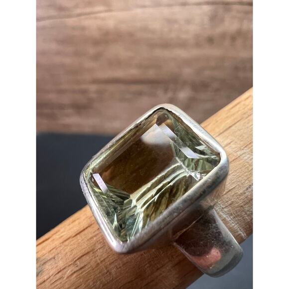 NEW Prasiolite Sterling silver ring 6.87 grams - Picture 14 of 16